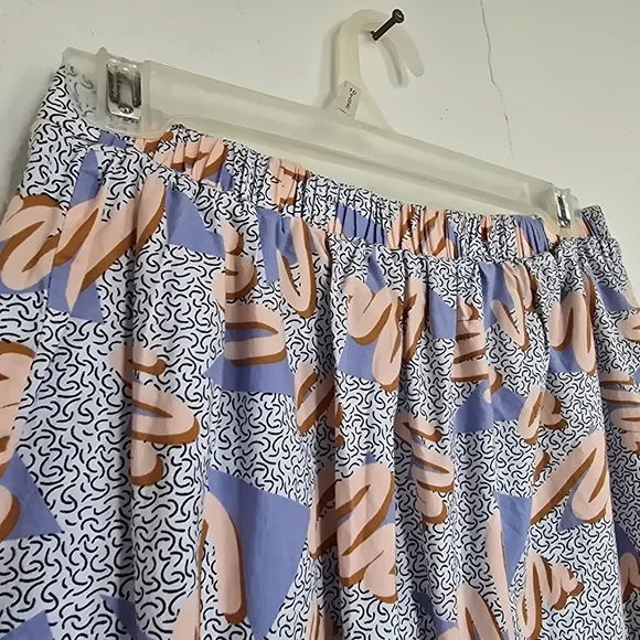 Retro 80s 90s Multi Memphis Style Ruffle Skirt Size Small Compañía Fantástica - Picture 10 of 11